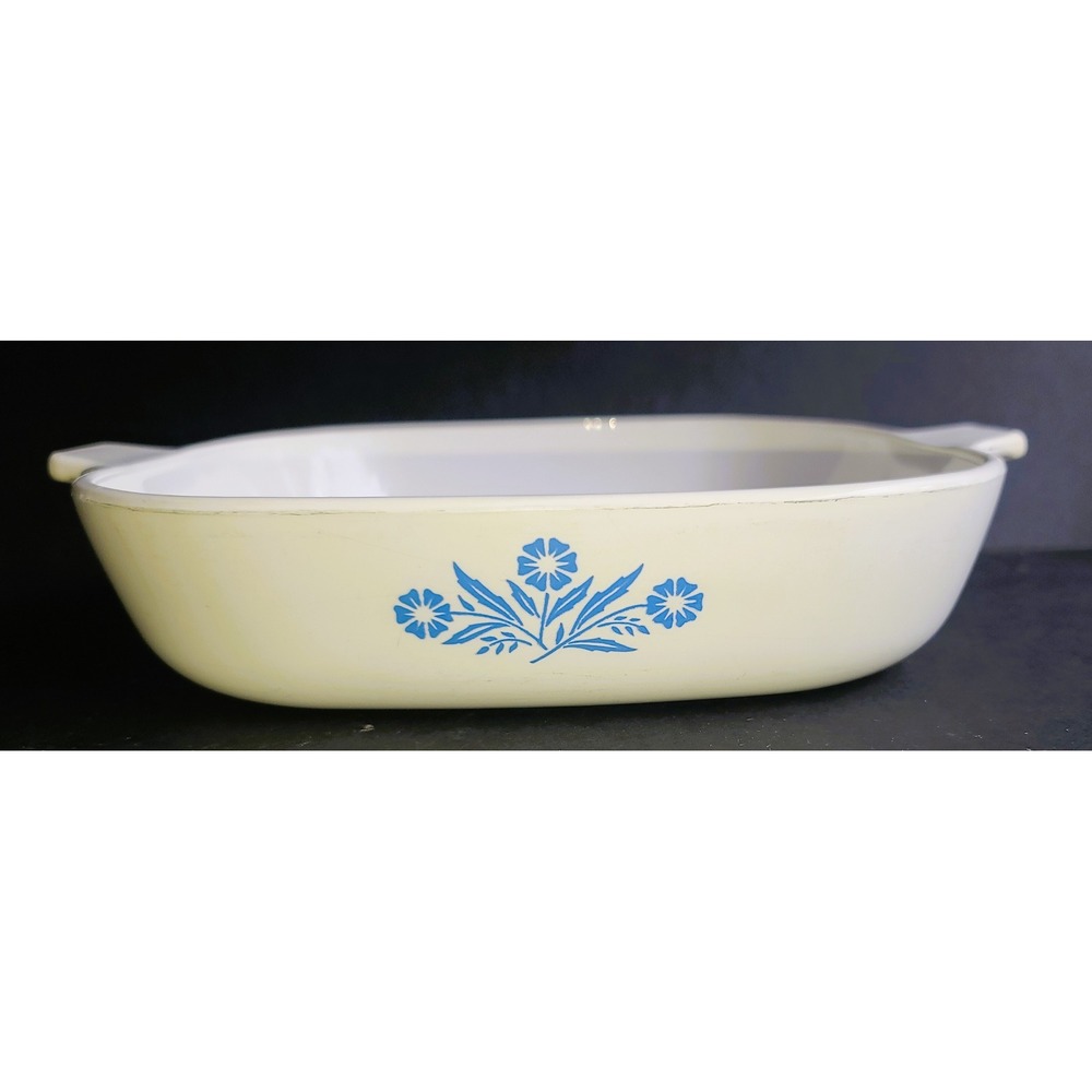 Vintage Corning Ware Cornflower Blue 10 Inch Square Casserole Dish P-10-Be